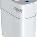 JOYBOS Bathroom Trash Can with Lid Automatic Garbage Can, 3 Gallon Slim Electric Waterproof Narrow Small Garbage Bin,Plastic Trash Bin, 14 L Motion Sensor Rubbish Can for Bedroom Office Toilet