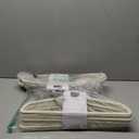 Amazon Basics Slim, Velvet, Non-Slip Suit Clothes Hangers, Ivory/Beige- Pack of 30