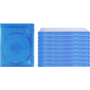 (10) Blue Blu-Ray Cases - 1 Disc Capacity DVD Boxes - 12mm Thick - BRBR12BL