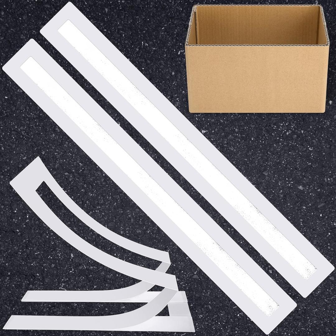 Sayglossy Parking Lot Line Stencil 4 x 92 Inch Foldable Reusable Line Stencil Template with Paper Box for Parking Lot and Pavement Lines(2 Pieces)
