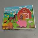 hahaland Busy Book for Toddlers 1-3 - Farm Animals Quiet Busy Board for 1 Year Old, Montessori Toys for 1 Year Old Boy Girl Gifts, Educational First Activity Books Felt Board Toddler Travel Toys