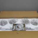 kudos Chrome Vanity Light, 4-Light Bathroom Light Fixtures, Modern LED Vanity Lights for Bathroom with Clear Glass and Frosted Glass, 3000K/4000K/5000K Adjustable, KDVL04-CH-4