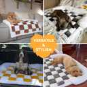 FUNNY FUZZY Pet Couch Covers for Sofa, Dog Couch Bed for Furniture Protector, Pet Bed Mat, Couch Cover for Dogs Washable with Non Slip, Small, Brown (27.5"L x 25.5"W x 5.6"Th)