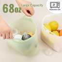 Silicone Travel Bottle Sterilizer Bags | 2000ml Microwave Steam Sterilizer Bags for Baby Bottles, Breast Pump & Pacifiers, Reusable Steam Sterilizing Bags for Travel and Home Use (Clear Milk White)