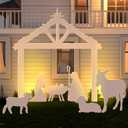 DIY 4-6ft Christmas Nativity Scene Silhouette Sticker Template Set Decoration for Wooden PP Board Cutting Tracing for Holiday Outdoor Indoor Lawn Patio Pathway Garden (Jesus)