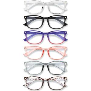 MIGSIR Blue Light Blocking Glasses for Computer Gaming, Fashion Fake Helps Reduce Screen Fatigue Eyeglasses for Women Men (Multi Color)
