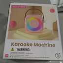 Mini Karaoke Machine, Portable Bluetooth Karaoke Speaker with 2 Wireless Microphones and Party Lights for Kids and Adults, Birthday Gifts for Girls Boys Family Home Party