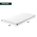 Zinus 5 Inch Twin Cooling Essential Memory Foam Mattress [NewVersion], Fiberglass Free, Medium Feel, Breathable Cooling Layers, Certified Safe Materials (White)
