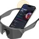 Sports Smart Glasses, Running Sunglasses for Women & Men, Polarized Bluetooth Cycling Glasses, Built-in Mic & Open Ear Music Speakers, Voice Assistant, UV Protection for Outdoor Activities (Siliver)