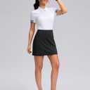 G Gradual Women's Golf Skirts Skort 4 Side Pockets High Waisted Stretchy Tennis Skirt with Short Athletic Casual (Black, S)