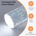 Pendant Ceiling Light Fixture, LED Kitchen Lighting Crystal Pendant Lights Kitchen Island, 1-Light Integrated Kitchen Hanging Light Fixture Modern Island Light with Bubble Glass Three Pack