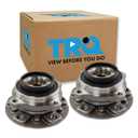 TRQ 2 Piece Rear Passenger Side Wheel Bearing & Hub Assembly Set with ABS Sensor Compatible with 2013-2016 BMW M5 2012-2018 M6 2014-2019 M6 Gran Coupe