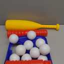 Fun Kids T-Ball Set/Tee Ball - Toddlers and Kids Adjustable Batting Tee Game W/ 10 Balls. Develops and Improves Baseball, Softball, Skills - Sports Toy for Boys and Girls, Children All Ages