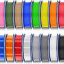 SUNLU PLA Filament 16 Color Bundle Multicolor, PLA 3D Printer Filament 1.75mm, Individually Vacuum Packed, 0.25kg per Spool, 4kg in Total, 16 Pack. (12 Regular Solid Color and 4 Transparent Color)
