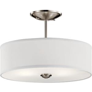 Kichler Shailene Semi-Flush Mount Light, Brushed Nickel, 14"