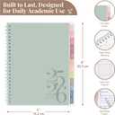 3 x Rileys Academic Planner 2025-2026, Daily, Weekly & Monthly Planner, July 2025 - June 2026, Student Notes Pages, Twin-Wire Binding, Weekly Agenda for School & Work (8 x 6-Inches, Green, Classic)