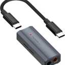 Fosi Audio DS2 USB C to AUX Headphone Amp DAC Dongle 3.5mm Jack Audio Portable Amplifier Dual Output DSD256 4.4mm Balanced High Resolution CS43131 for iPhone 15 Pro Max Plus iPad Android Phone