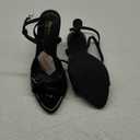 Susanny High Heels for Women Pointed Open Toe Strappy Chunky Block Heels Ankle Strap Stiletto Kitten Heeled Sandals Wedding Bridal Party Prom Sexy Dress Shoes (9, Black)