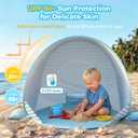 Gorich Pop Up Baby Beach Tent with UPF50+ UV Protection, Portable Toddler Sun Shelter with Mesh Ventilation, Lightweight & Foldable Play Shade Tent for Beach, Park & Backyard