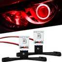 Qasim LED Devil Eye DRL LED Module for Projector Lens Retrofit DIY Red Demon Evil Eye-2Pack