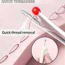 2 in 1 Needle Threader Seam Ripper 2-in-1 Needle Threader & Seam Ripper Tool 2 in 1 Needle Threader Seam Ripper 2024 Needle Threader Seam Ripper Sewing Supplies (Yellow)