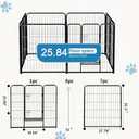 NEWBULIG Dog Playpen 8 Panels 32" Height Foldable Heavy Duty Metal Dog Exercise Playpen Puppy Fence for Indoor Outdoor Yard