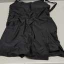 Aleumdr Women's One Piece Swimsuit Floral Print Whip Stitch Tummy Control Swimdress Skirt Bathing Suit with Pocket (Large, Black)