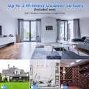 Weather Station Wireless Indoor Outdoor, Digital Thermometer with Remote Sensor, 7.5'' HD VA Display Home Weather Stations, Accurate Temperature Humidity Gauge with Weather Forecast, Atomic Clock (Black)