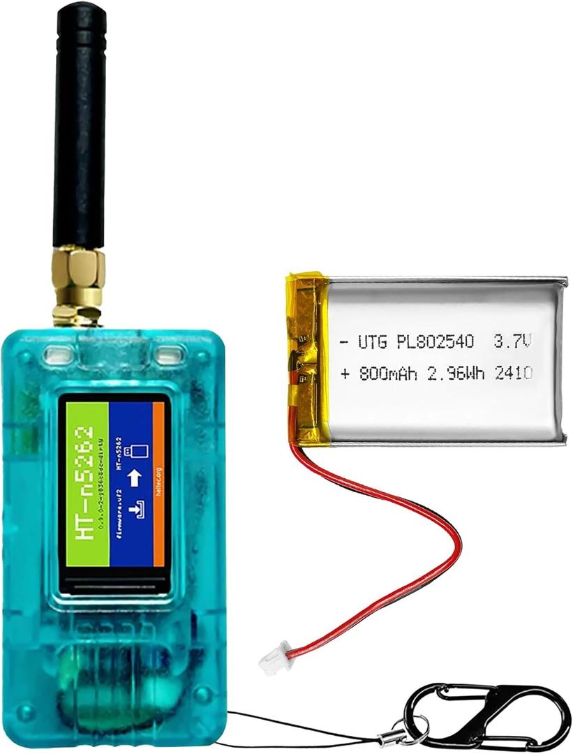 Meshtastic Heltec T114 V2 GPS Tracker BLE Wi-Fi 1.14-inch TFT Display Portable Devboard with Crabiner Clip 800mAh Battery nRF52840 SX1262 LoRa LoRaWAN Compatible with Arduino