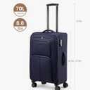 LOVEVOOK Medium Checked Luggage, 25 Inch Softside Suitcases with Spinner Wheels, Water Resistant Suitcase with TSA Lock for Women Men, Large Luggage for Travel Business Trip