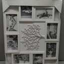 HELLO LAURA - Picture Frame Collage Large Wall Hanging Photo Frames Elegant Tree Collage Frame Gifts for Family Friends 4x6 inch Home Wall Decor Gallery Display (White - Silver Tree), 23.9 x 18.1 x 0.7 inches