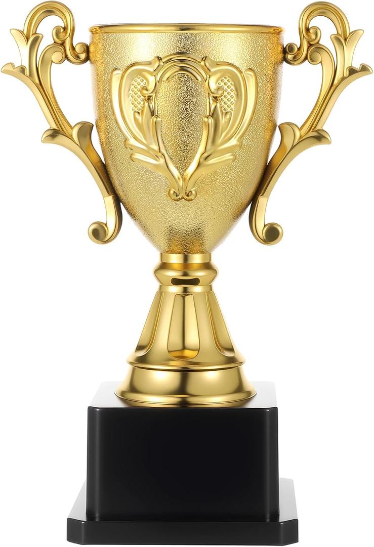 Plastic Gold Trophy Cup, Golden Trophies Trophy Cup for Sports Footabll Competition Tournaments Party