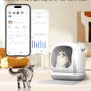 Meowant Self Cleaning Litter Box, Automatic Litter Box Self Cleaning with APP Control, 75L Extra Large Open Low Entry Smart Cats Litter Boxs for Multi-Cat Compatible Senior Cats Large Cats