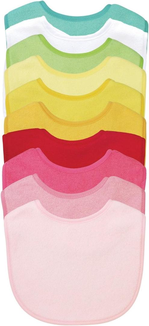 green sprouts Stay-dry Baby Bibs, Waterproof protection, Adjustable hook-&-loop closure, Machine washable, 10 Count