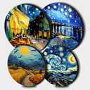 Tucocoo Stove Burner Covers, Van Gogh Starry Night Gas Stove Burner Covers Set of 4, 8 Inches and 10 Inches Stove Top Covers for Electric Stove Metal Stove Cover Gas Stove Top Covers Kitchen Decor (Artwork-39)
