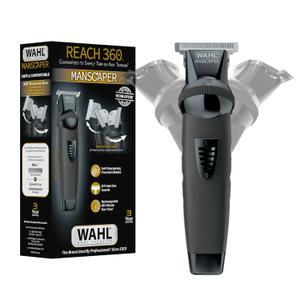 Wahl Manscaper Reach 360 Ratchet Head Cordless Body and Beard Trimmer for Men with No-Slip Grip for Precise Control During Face, Body, and Manscape Grooming  Model 3025951