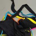 Blooming Jelly Womens High Waisted Bikini Sets Drawstring Tummy Control Swimsuits Crisscross Tie Back Bathing Suit (Medium, New Black B3)