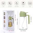 Oil Spray Bottle, 2 in 1 Oil Dispenser and Oil Sprayer, 16 oz Premium Glass Oil Sprayer for Cooking, Food Grade Oil Spray Bottle for Air Fryer, Salad, BBQ (Beige)