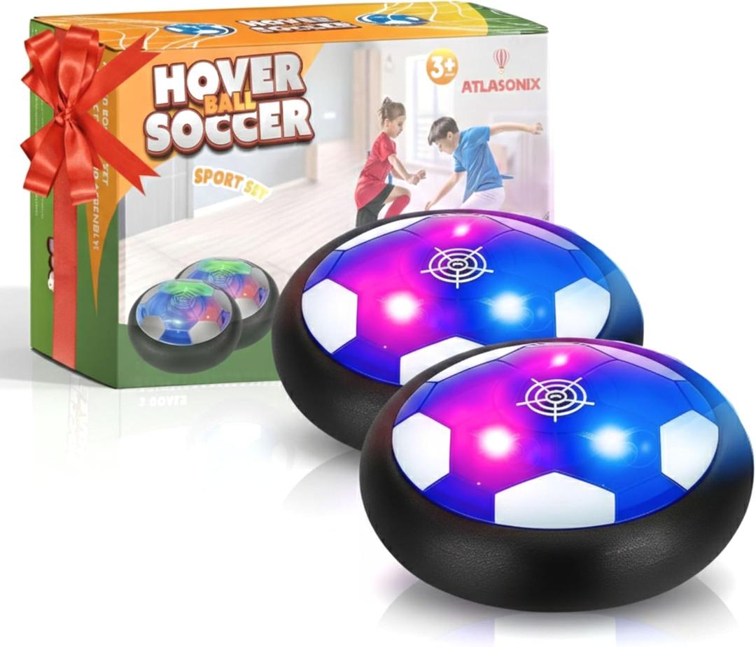 Hover Soccer Ball  Indoor Soccer Ball, Indoor Flying Toy Games (2 Floating Disk + 2 Goals) Boy Birthday Gifts, Indoor Silent Game | 4 in 1 Pack