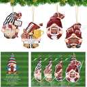 20 Sets Christmas Football Ornaments Gnomes Ornaments with Inspirational Card Scent Sachets Air Freshener Employee Appreciation Gift for Office Coworker Staff Football Team Xmas Tree Decor