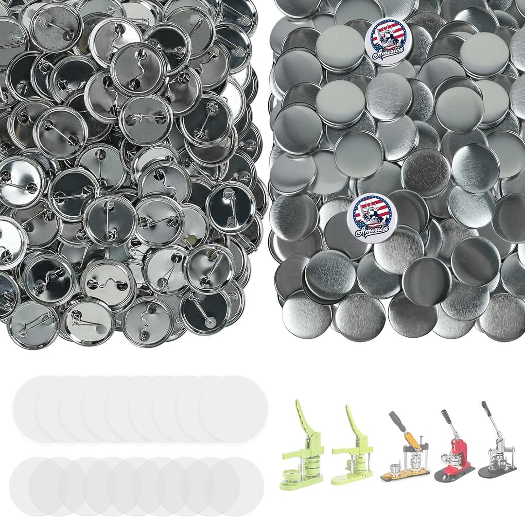 200 Sets Button Maker Supplies, 32mm / 1.26 inch Button Supplies Buttons Parts, (Approx. 1.25 inch) Metal Blank Badge Parts with Blank Paper for Buttons Maker Machine Pin Maker Press 200 Sets Button Maker Supplies, 32mm / 1.26 inch Button Supplies Buttons Parts, (Approx. 1.25 inch) Metal Blank Badge Parts with Blank Paper for Buttons Maker Machine Pin Maker Press
