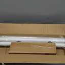 Wood Curtain Rods for Windows 48 to 84 Inch,1 Inch Boho Heavy Duty Curtain Rods with Imitation Wood Grain Finials,Adjustable Farmhouse Rustic Drapery Rod(4-7ft),White