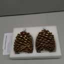 Homemory 2 Pcs LED Pine Cone Candles, Flameless Candles with 6H Timer, Battery Operated Flickering Candle, Real Wax Pinecone Candles for Christmas Indoor Decoration, Brown(D4.3 x H6 Inch)