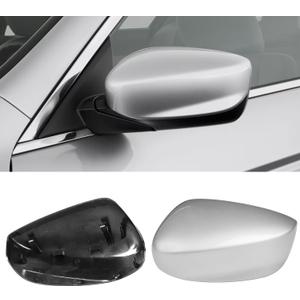 Compatible with Honda Accord Mirror Cover Replacement 2008-2012,8th Gen Accord Sedan Mirror Cap for Left Driver Side,Clip on,W/O Turn Signal Gap Replace for 76251TVAA31,Silver,1 PCS
