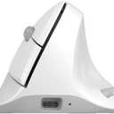 DELUX Wireless Ergonomic Vertical Mouse for Small Hands, Rechargeable Vertical Mouse, Lightweight, 4000DPI, 6 Buttons, 2.4G+BT5.2 Dual-mode for Carpal Tunnel, for Window, MacOS, Laptop (M618AIR-White)