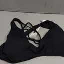 Tops for Women Deep V Neck Criss Cross Double Spaghetti Straps Adjustable Padded Swim Top Only Bathing Suit L