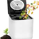 NutriChef Electric Kitchen Composter | 3 Quart Food Recycler | Food Waste Compost Bin for Countertop | 1 Button to Compost, Easy to Clean Composter Bucket | Low Noise, Odorless & Auto Clean | White