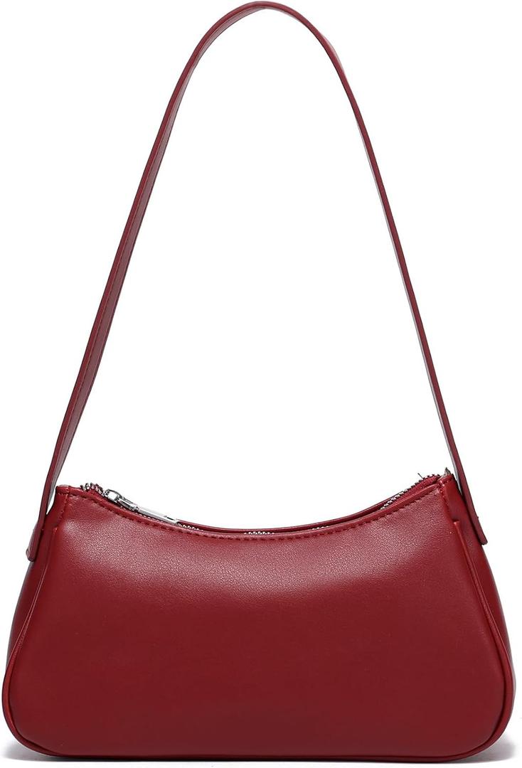 Small Shoulder Bag for Women Cute Mini Purse Trendy Vegan Leather Y2k Crescent Handbag