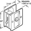 Prime-Line N 6771 Pocket Door Privacy Lock with Pull - Replace Old or Damaged Pocket Door Locks Quickly and Easily Brass (Single Pack)