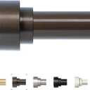 HEI! DEAR Bronze Curtain Rods 28 to 48 Inch(2.3-4FT),1 Inch Heavy Duty Curtain Rods,Adjustable Curtain Rod,Modern Decorative Drapery Rods,Telescoping Single Window Curtains Rods 18-45",Antique Bronze